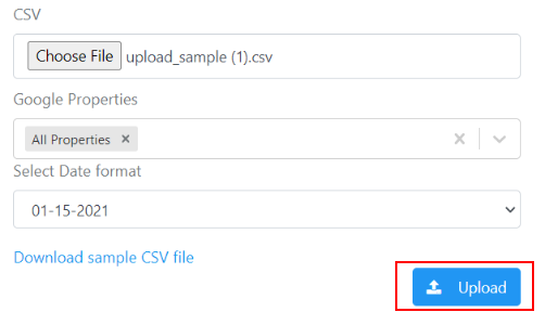 csv upload in ga annotations