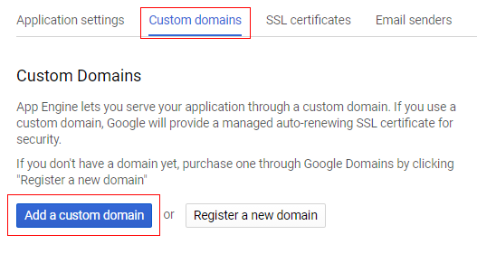 custom domain add