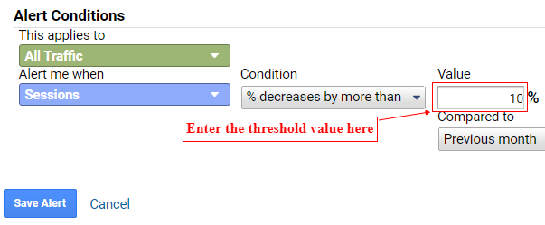 enter threshold value