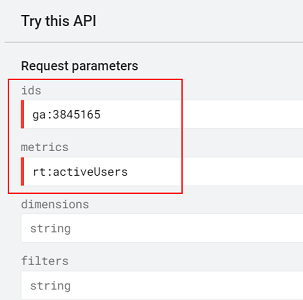 request parameters