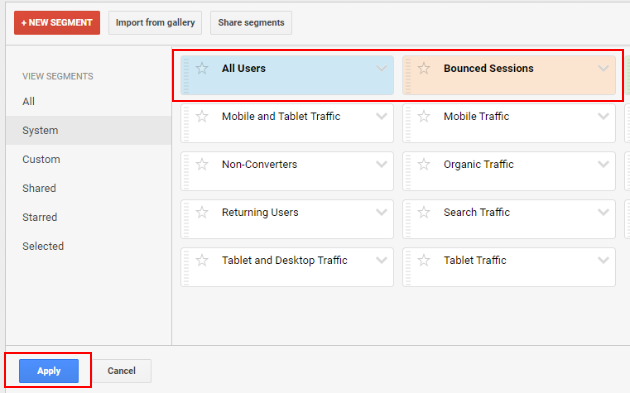 segments applied