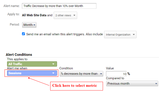 select metric