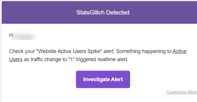 statsglitch email notification