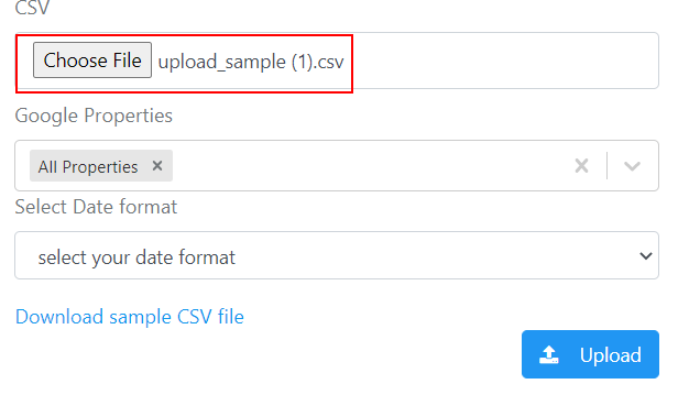upload sample