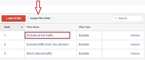 remove referral spam assign filter order google analytics