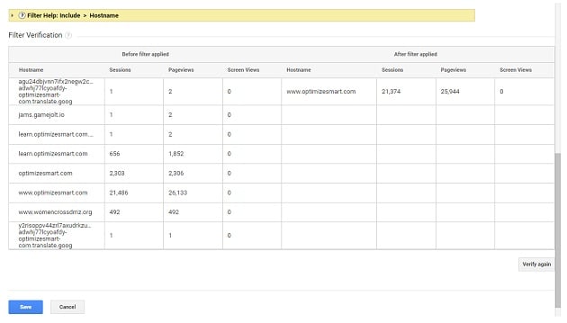 remove referral spam filter verification results google analytics