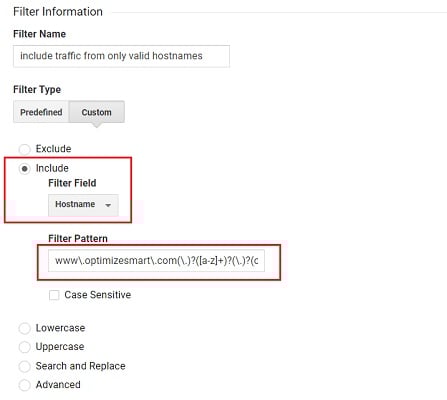 remove referral spam include traffic from only valid hostnames 1