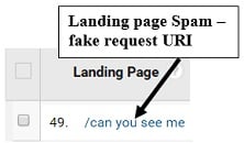 remove referral spam landing page spam