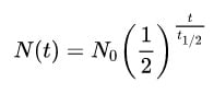 half life in exponential decay