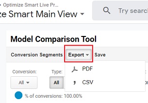 export model comparison tool