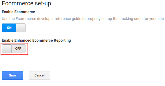 Enable Enhanced Ecommerce Reporting