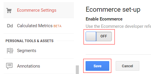 turn off ecommerce