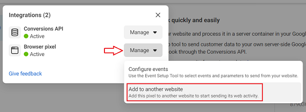 Add to another website 1