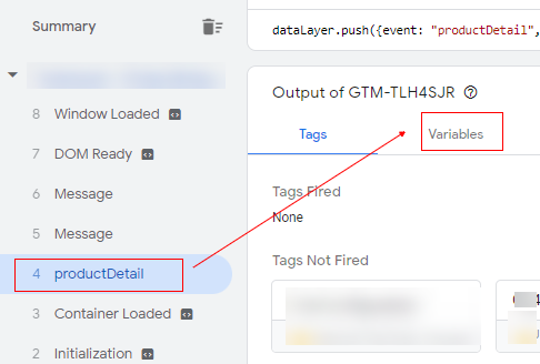 variable in gtm