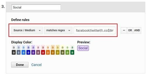 Define a new rule for the Social channel
