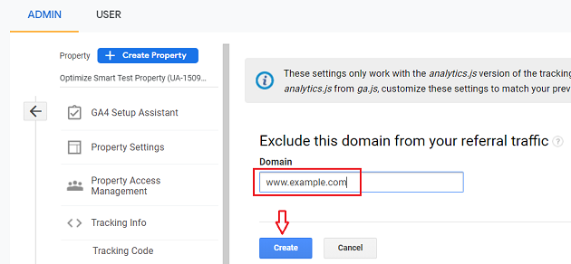 how to exclude referral url in google ads
