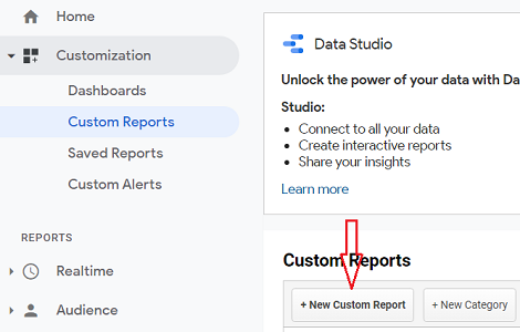 NEW Custom Report button