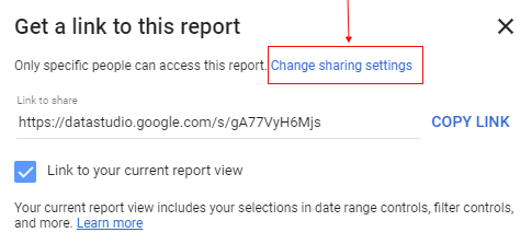 chenge sharing settings