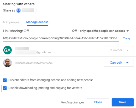 disable downloading