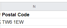postal code