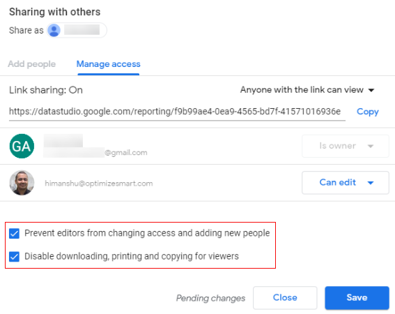 setting options