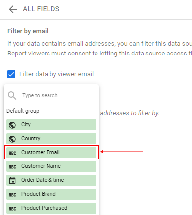 email field
