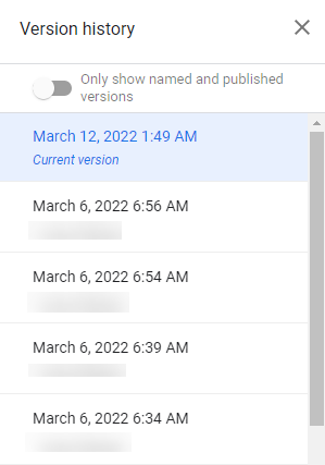 version history 1