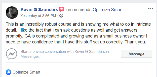 kevin saunders testimonial