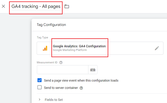 Google Analytics GA4 Configuration