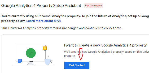 I want to create a new Google Analytics 4 property