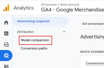 Model Comparison ga4 1