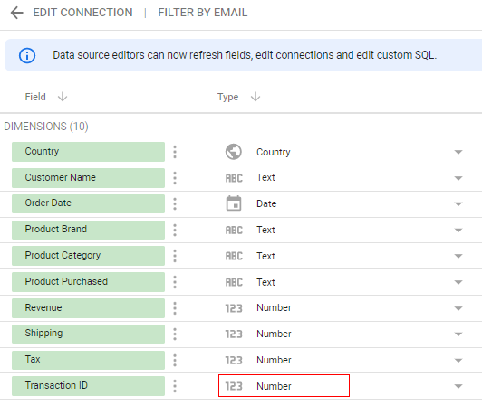 Google Data Studio Tutorial 2023 with FREE PDF ebook - Looker Studio 20 correct data type number