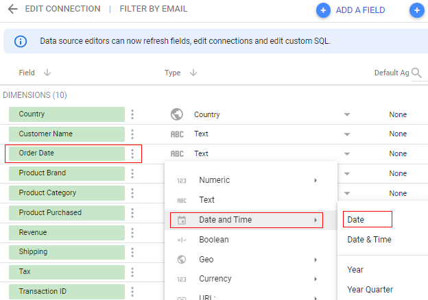 Google Data Studio Tutorial 2023 with FREE PDF ebook - Looker Studio 18 correct data type