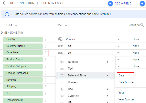 correct data type