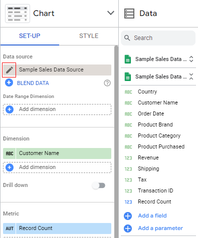 edit data