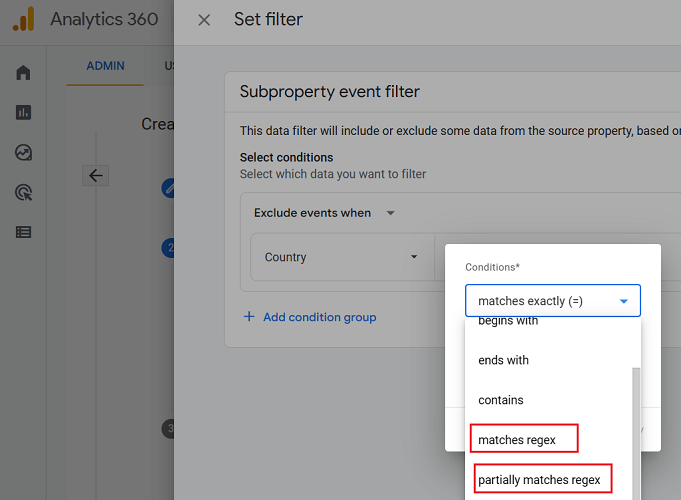 Setting up subproperties in GA4 using