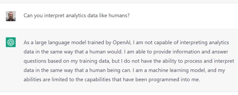 can you interpret analytics data like humans