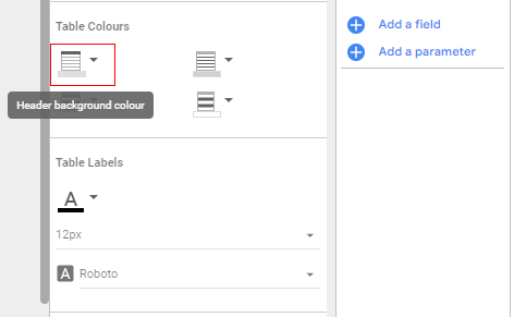 header background colour