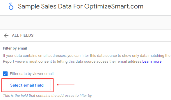 select email field