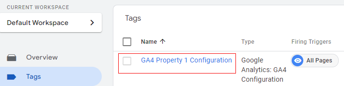 How to use two Google Analytics codes on one page 11 Go to the ‘Tags tab in GTM identify your first property pageview tag