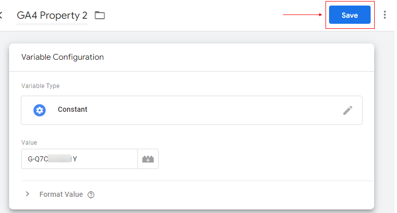 How to use two Google Analytics codes on one page 6 Now click on ‘Save