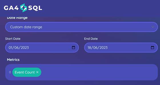Select the ‘Event Count‘ metric