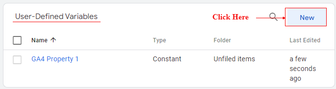 How to use two Google Analytics codes on one page 2 Under ‘User defined variable Click on ‘New