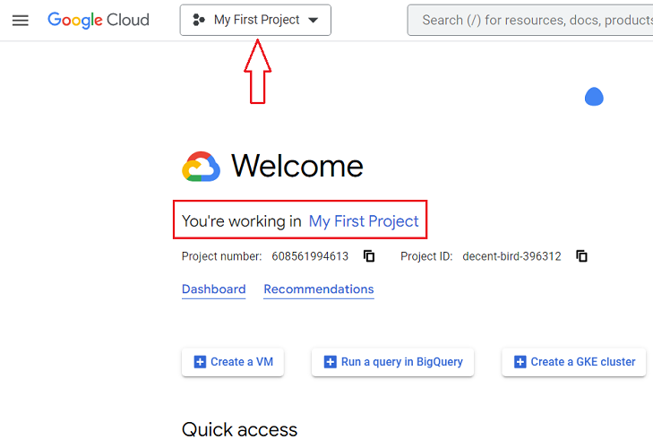 How to create a new BigQuery project - Optimize Smart