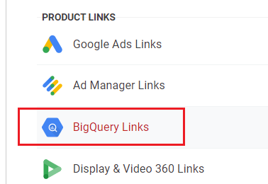 bigquery links ga4