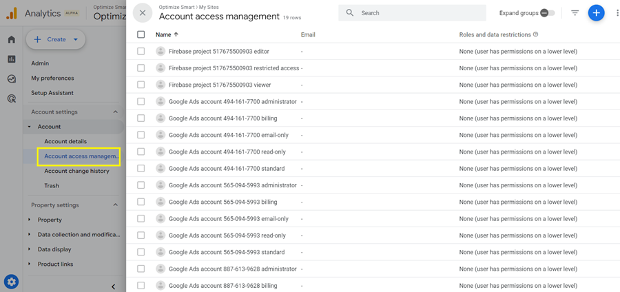 Account Access Management
