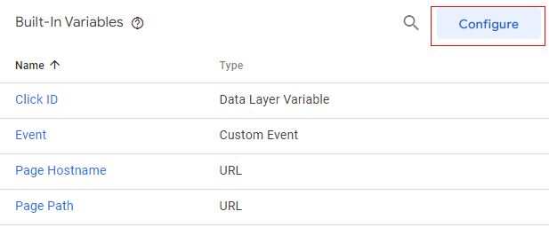 Configure
