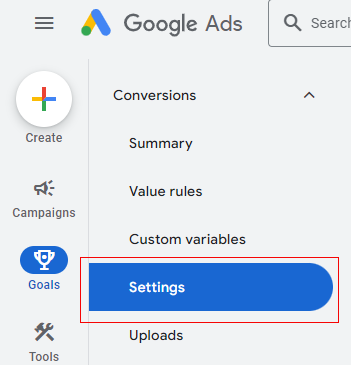 Settings tab