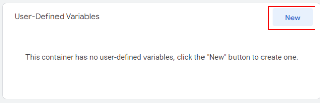 new User Defined Variables