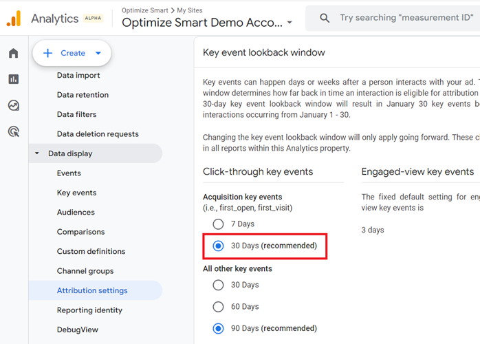 30 day conversion window